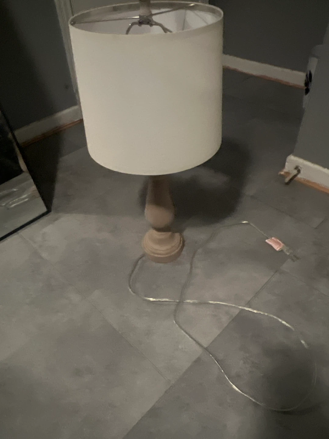 Table Lamp with White Shade
