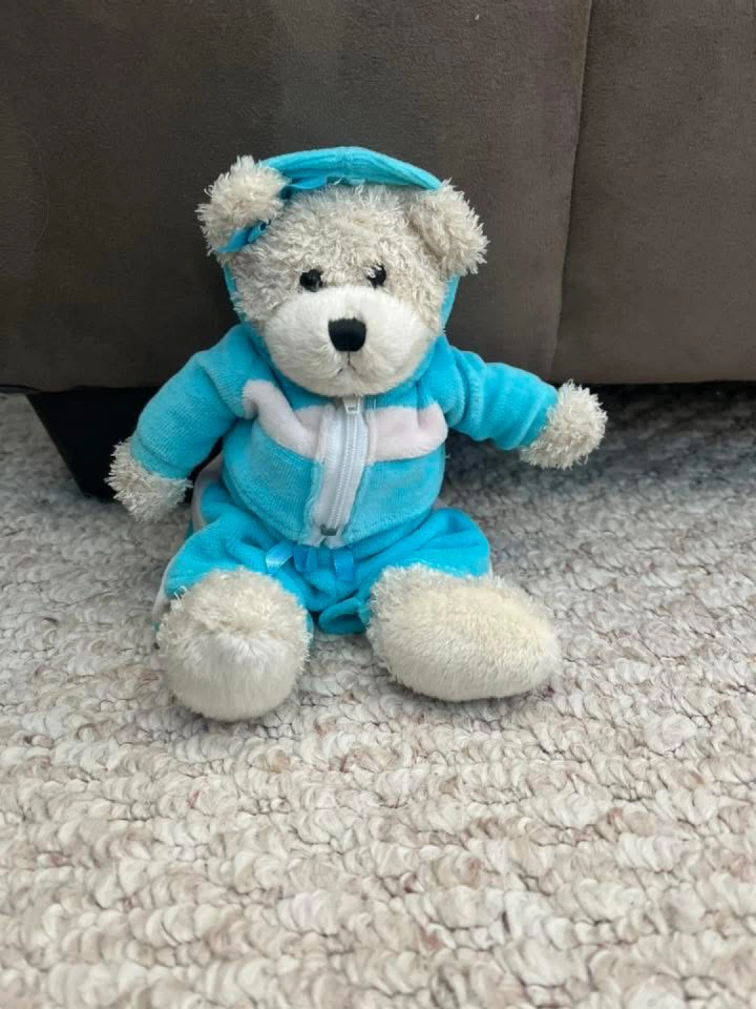 Little teddy bear plush with blue tracksuit. - photo 2