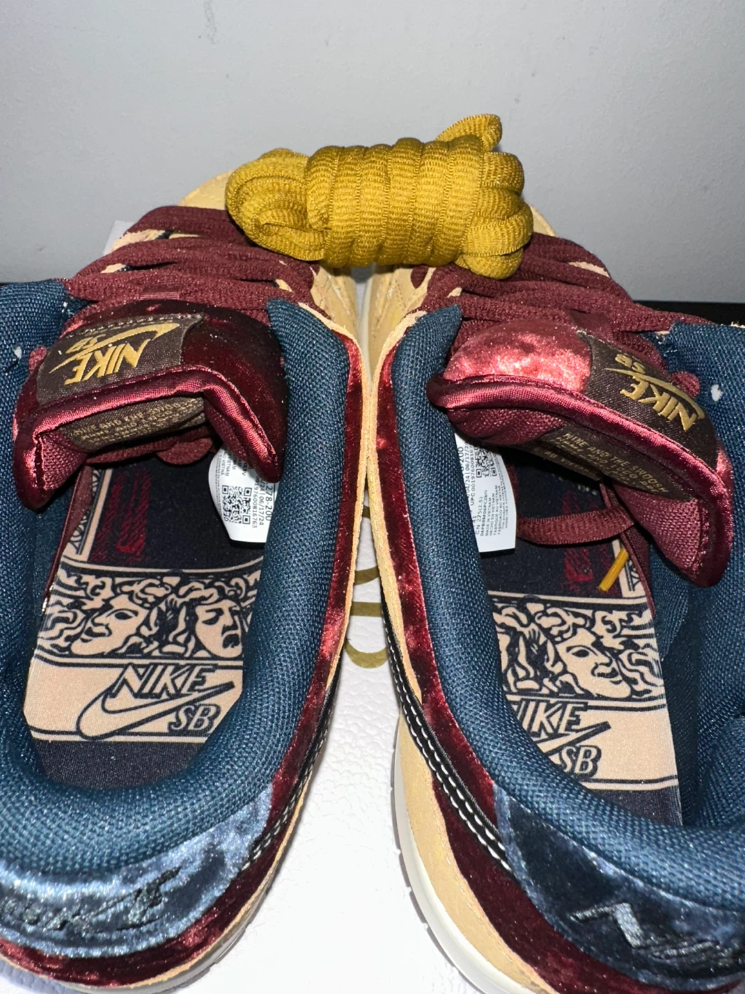 Nike SB Dunk Low Pro "Paisley" Yellow Velvet - photo 3