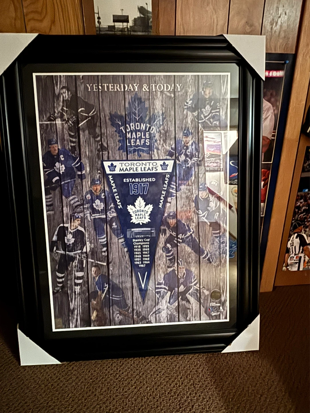 Toronto Maple Leafs "Yesterday & Today" Framed Display