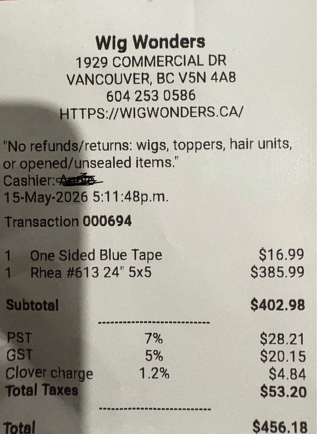 24” Human hair lace front wig *brand new*