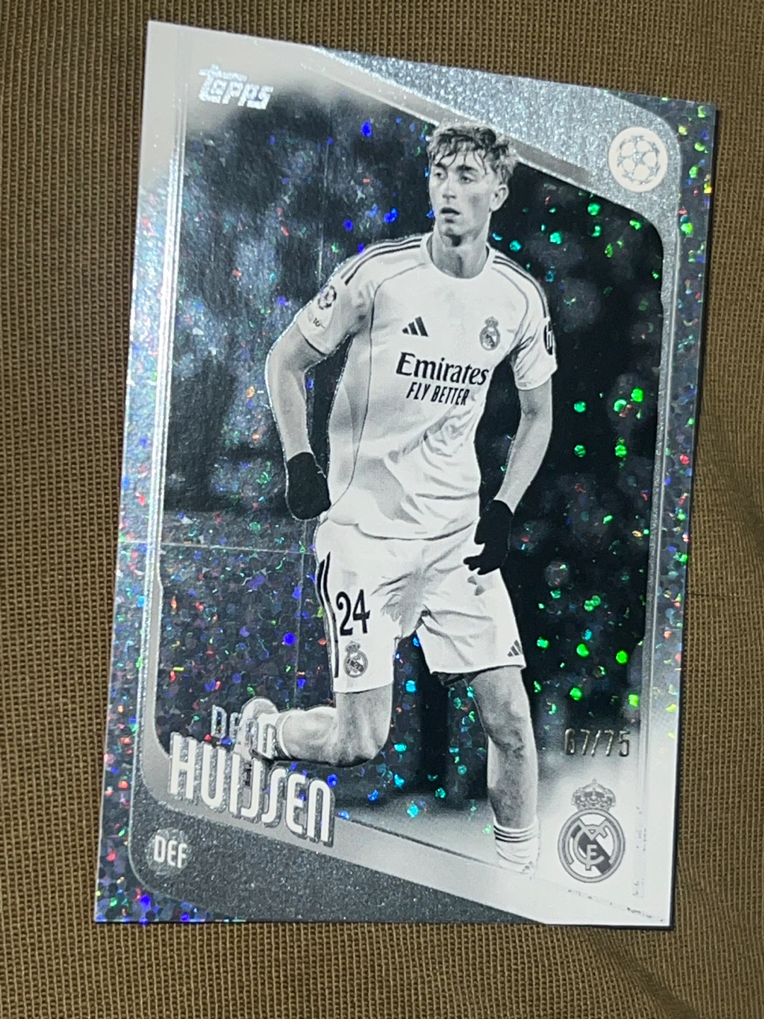 Topps Dean Huijsen Real Madrid C.F. Defender Card 67/75