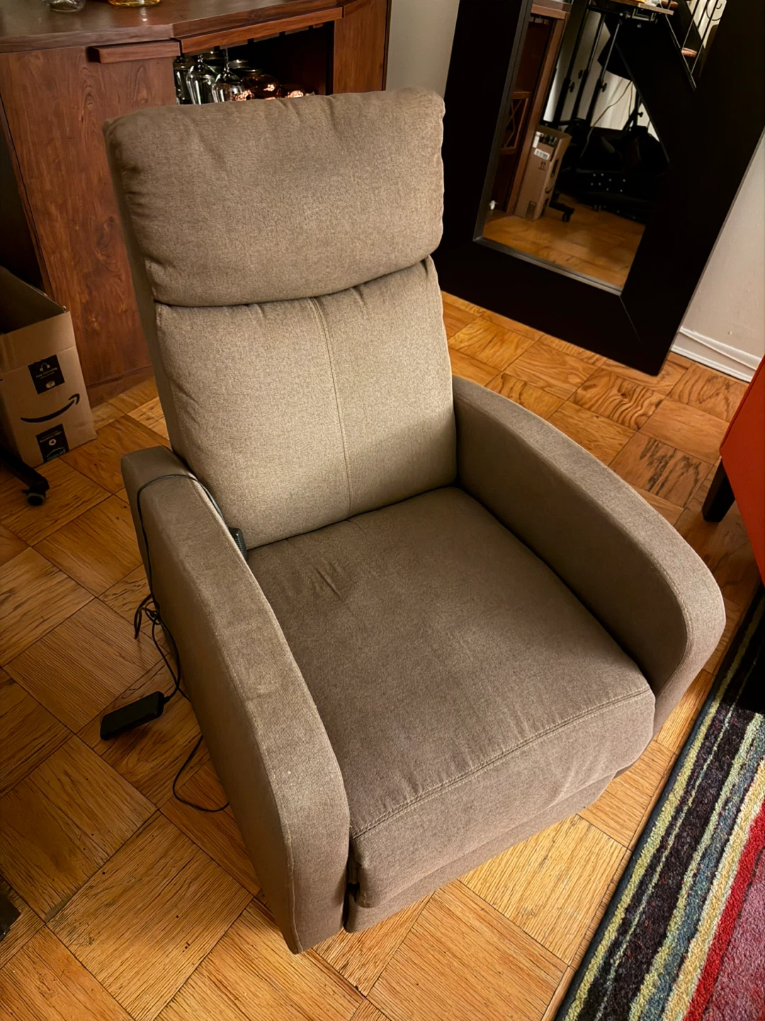 Brown Upholstered Recliner Chair - photo 2