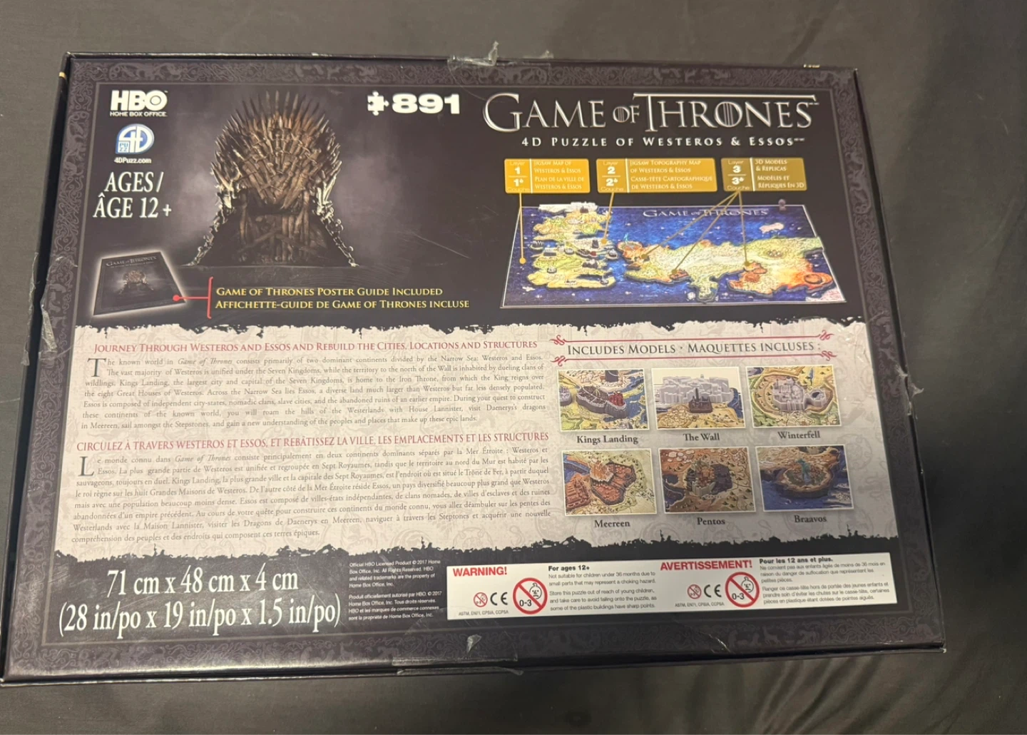 Game of Thrones 4D Puzzle Westeros & Essos #891 - photo 2