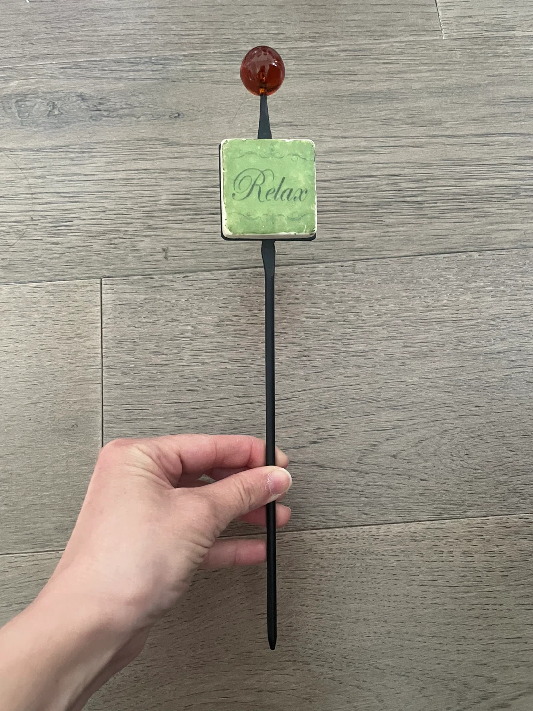 NEW! Decorative Garden Stake with "Relax" Sign