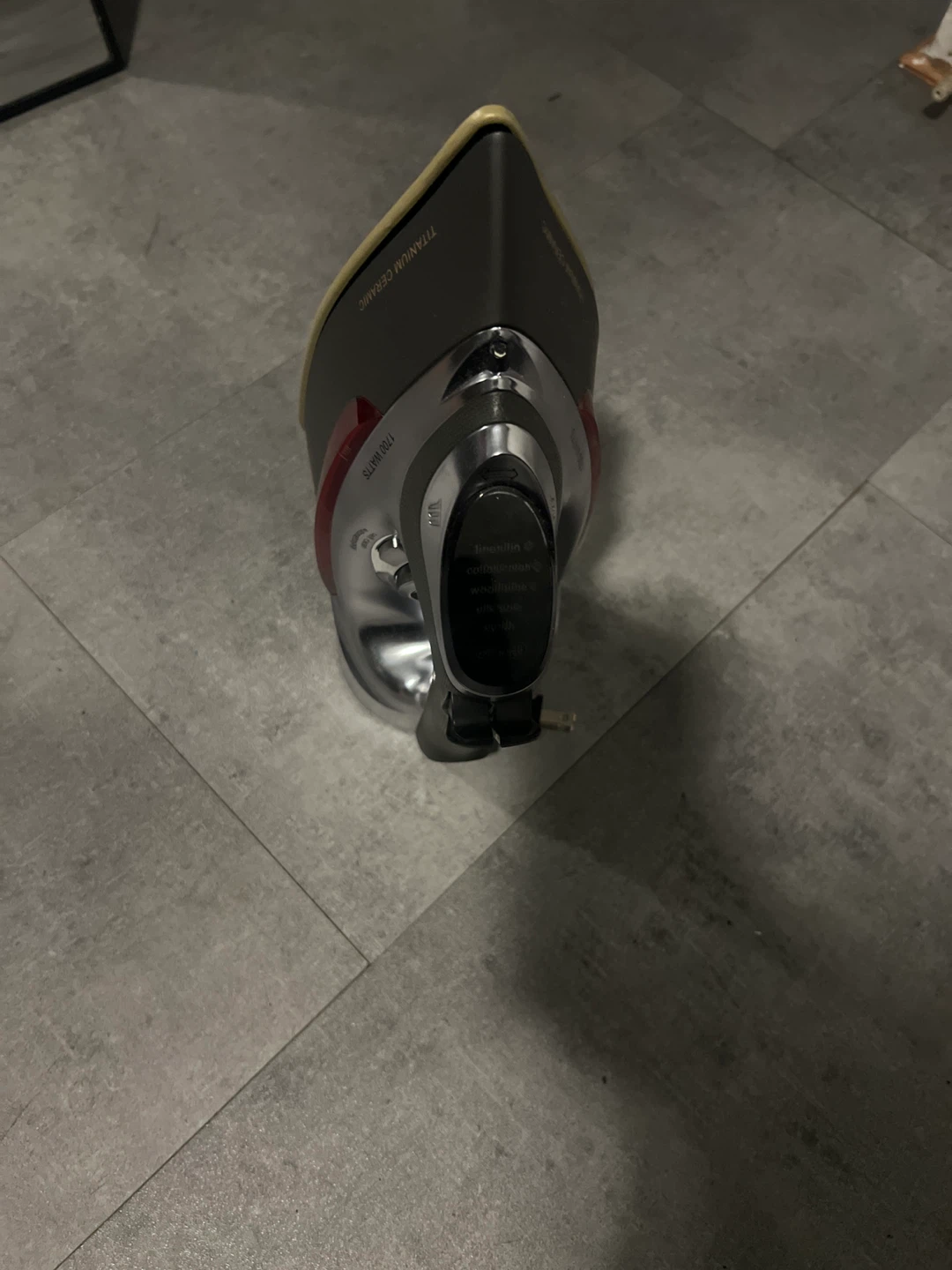 Black and Red Steam Iron