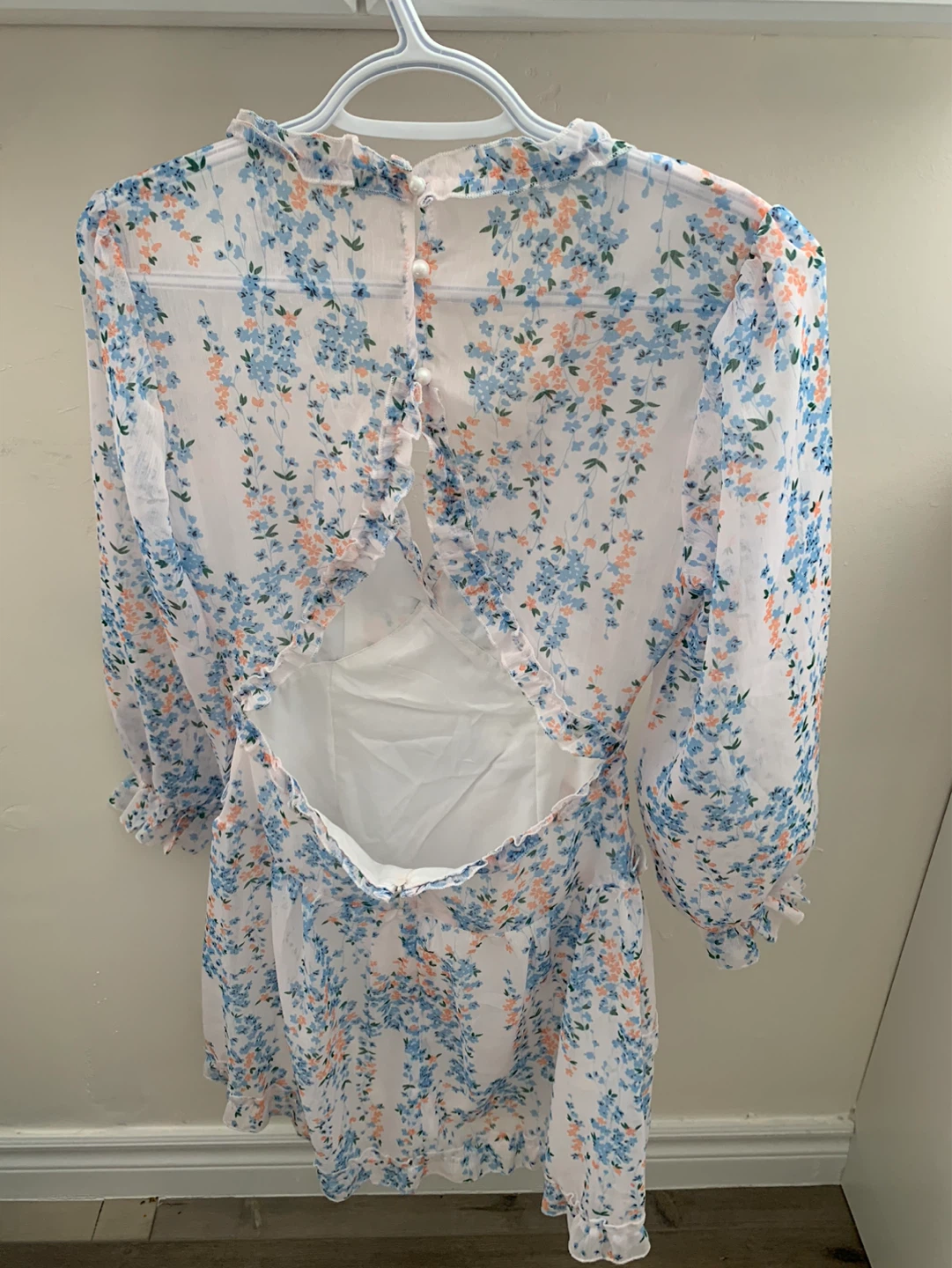 Open back Floral Print Dress Small - photo 2