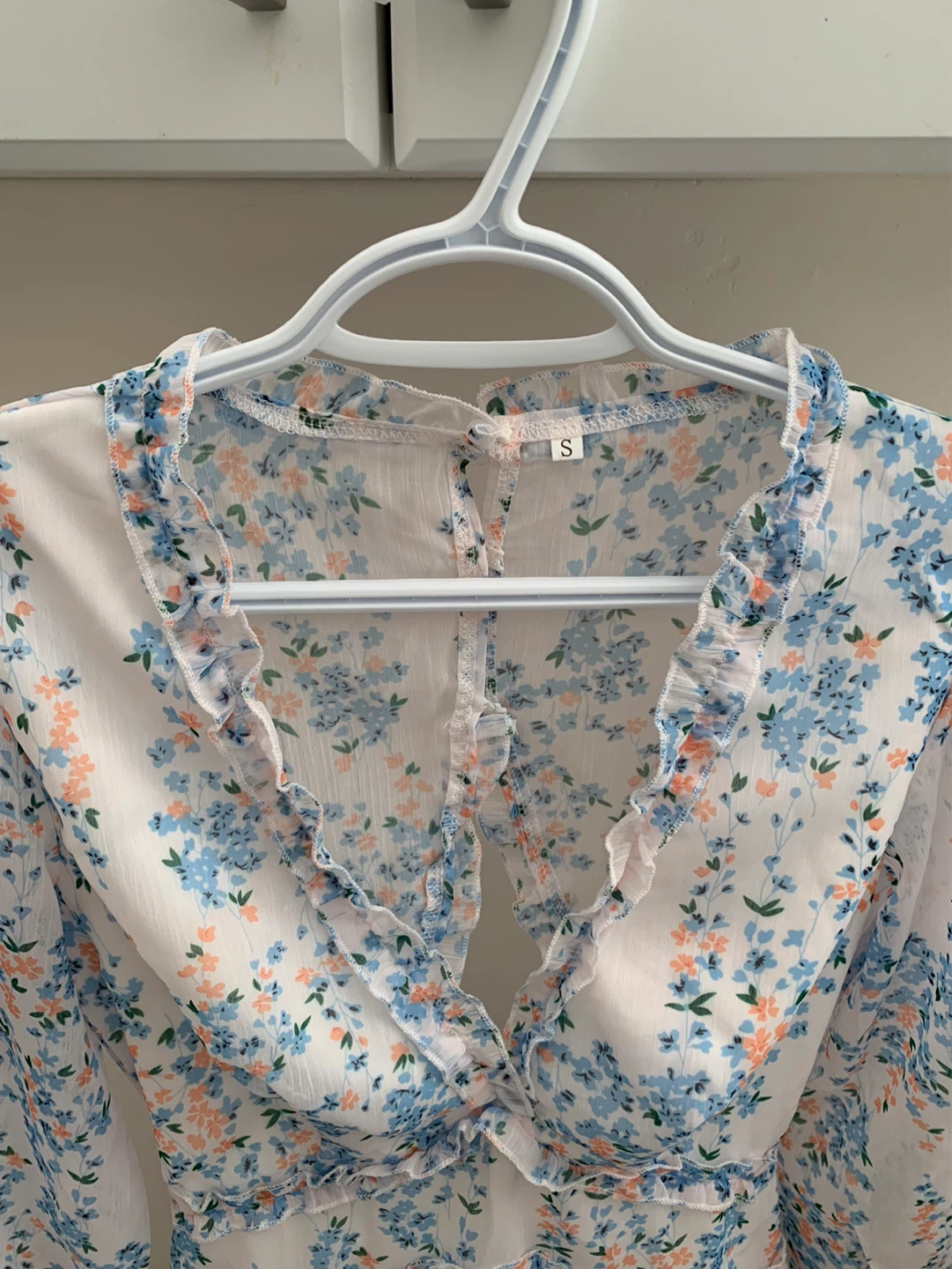 Open back Floral Print Dress Small - photo 3