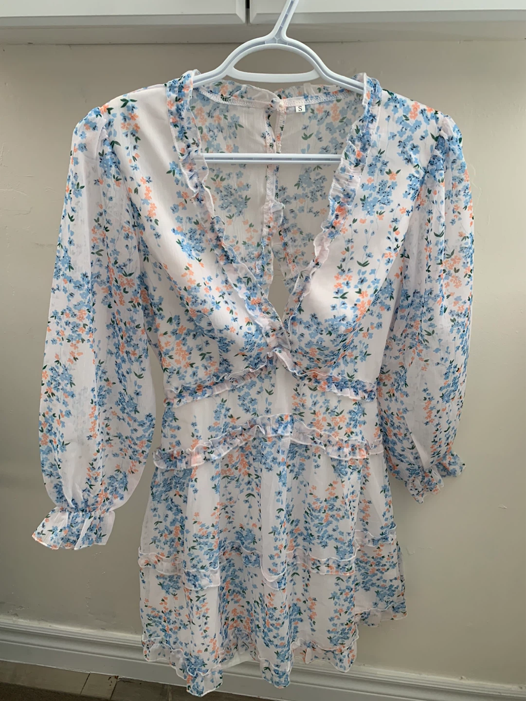 Open back Floral Print Dress Small