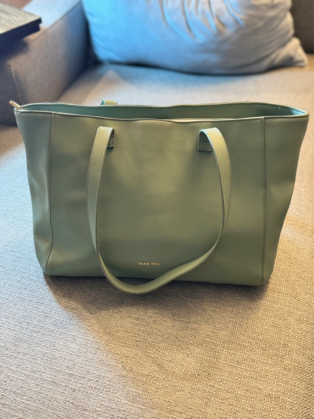 Nine West Light Green Tote Bag