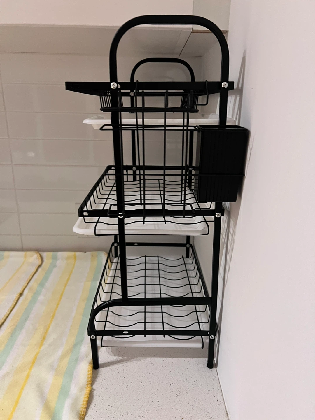 3-Tier Dish Drying Rack with Utensil Holder - photo 4