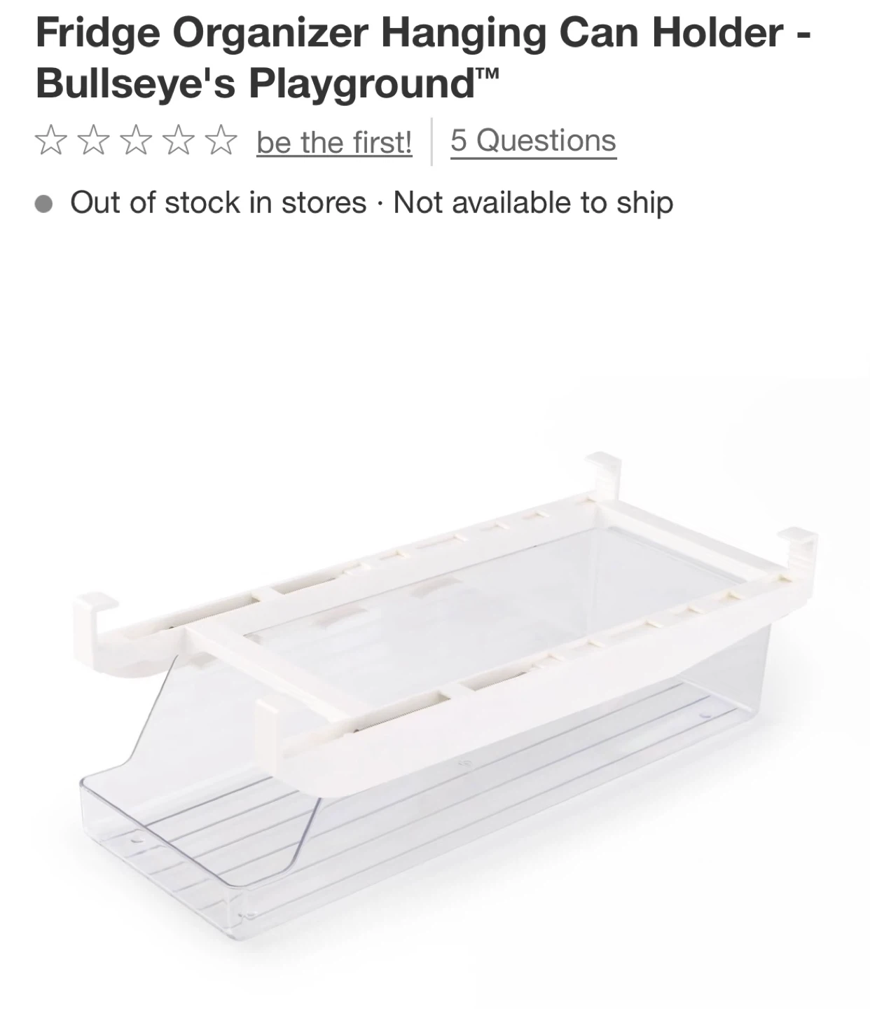 Fridge Organizer Hanging Can Holder - Bullseye's Playground