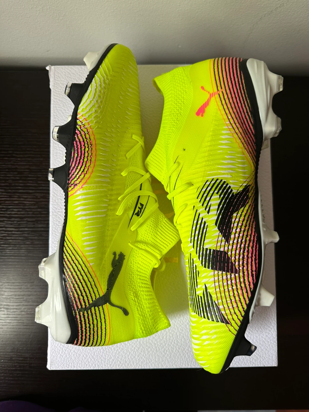 Puma Ultra FG Soccer Cleats - Yellow/Black/Pink