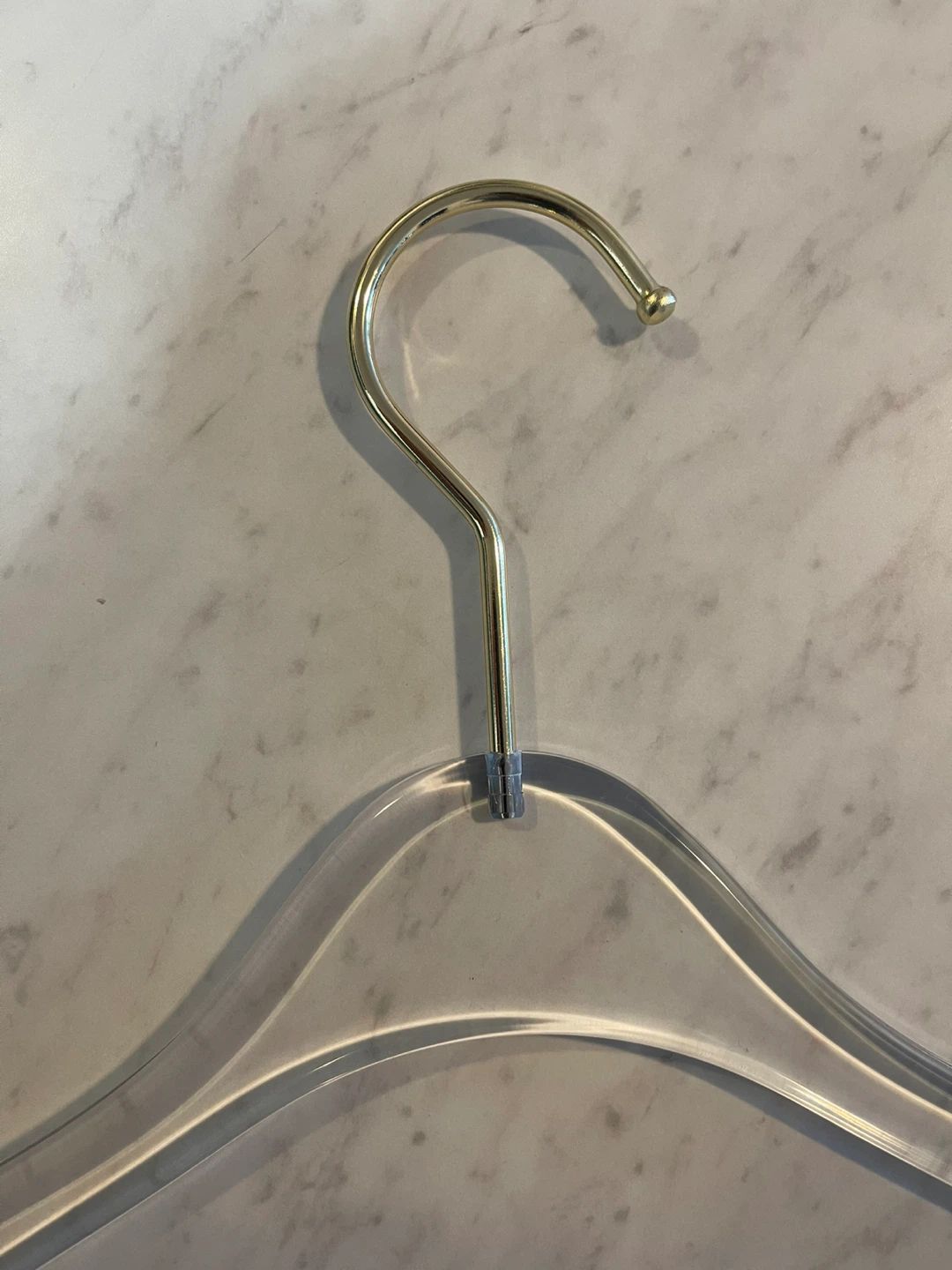 Clear Acrylic Hangers with Gold Hooks - Set of 20 - photo 2