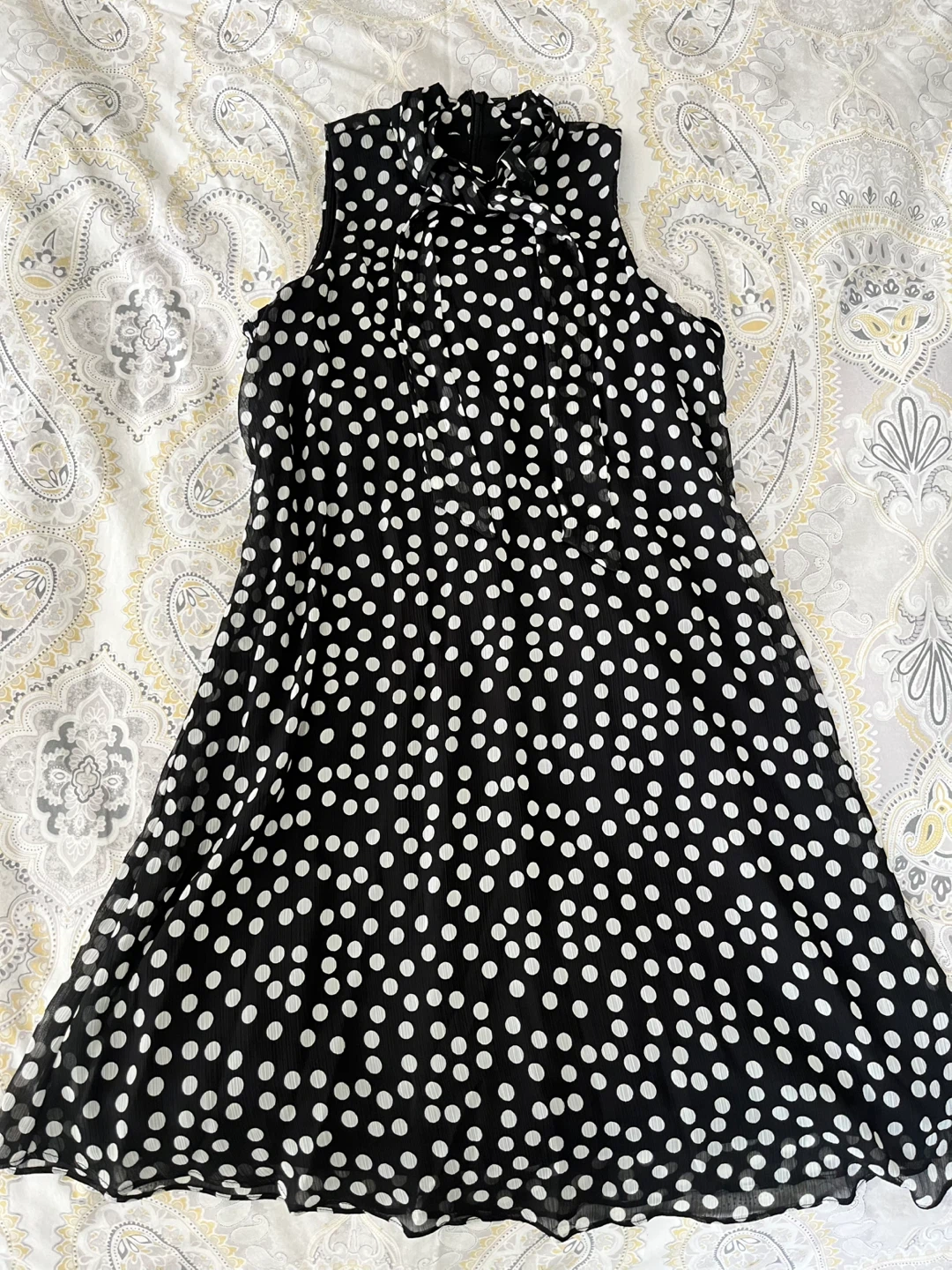 Calvin Klein Black & White Polka Dot Dress Size 4