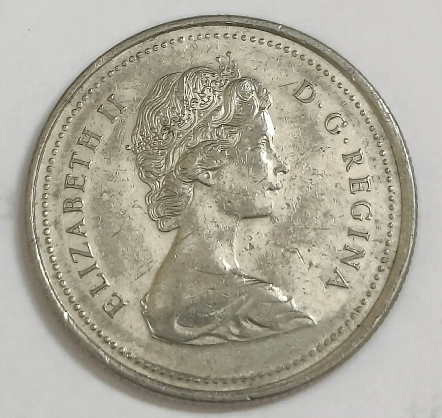 1873-1973 police 👮 Canadian 25 Cents Coin - photo 2