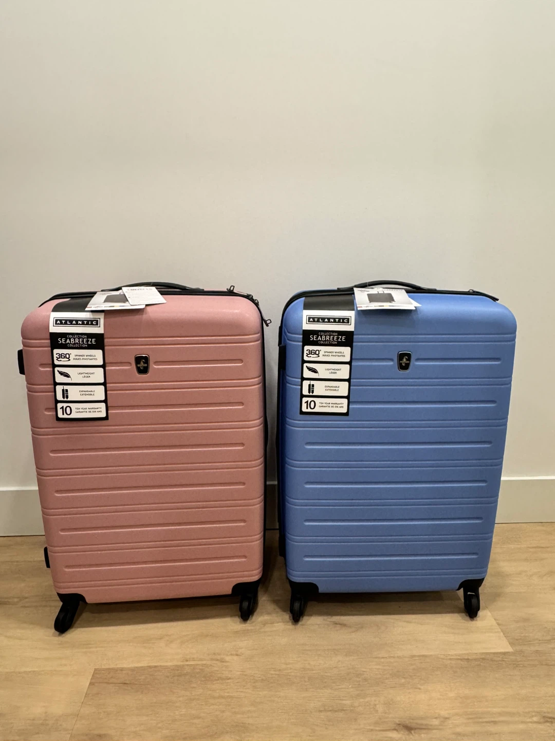 Atlantic Seabreeze Luggage Set - Pink and Blue