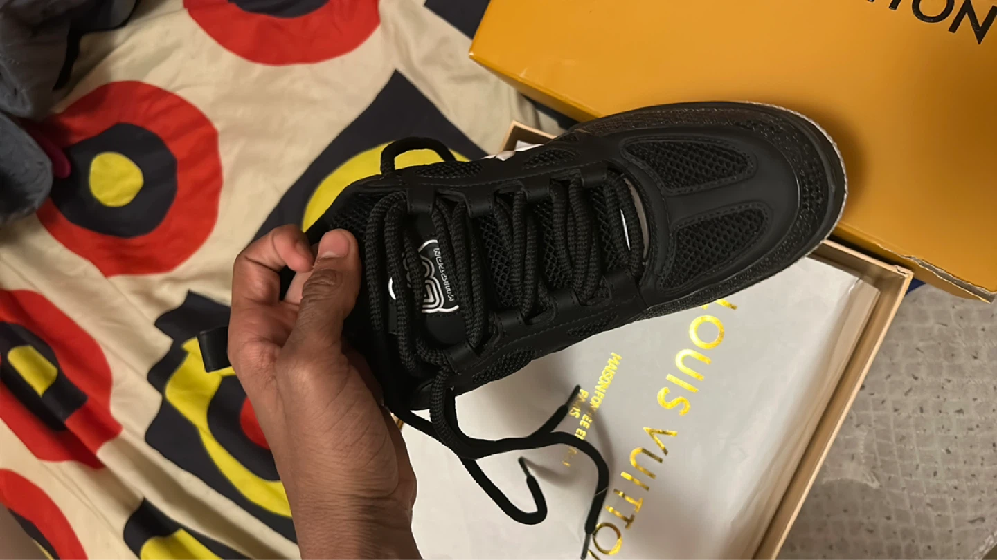 Louis Vuitton Black LV Trainer Sneakers - photo 3