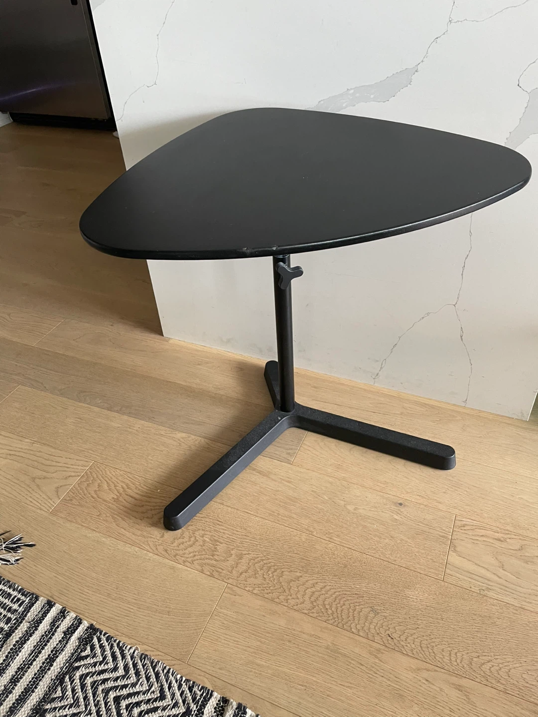 Adjustable Black Side Table