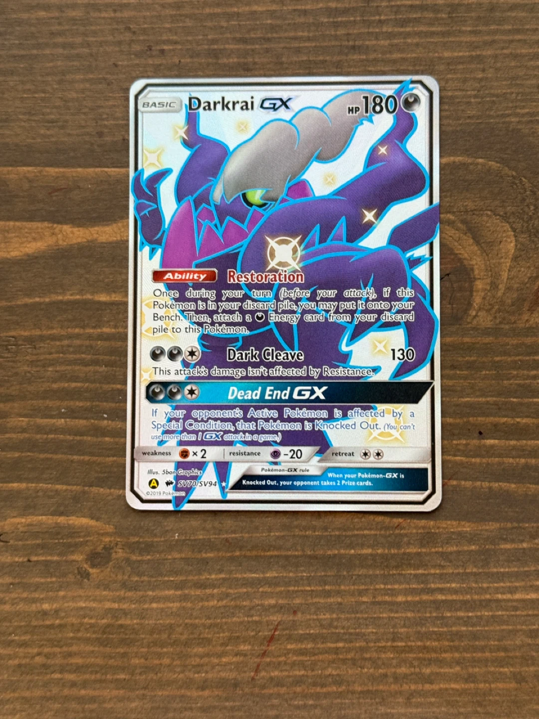 Silver Darkrai GX Card: Perfect Condition
