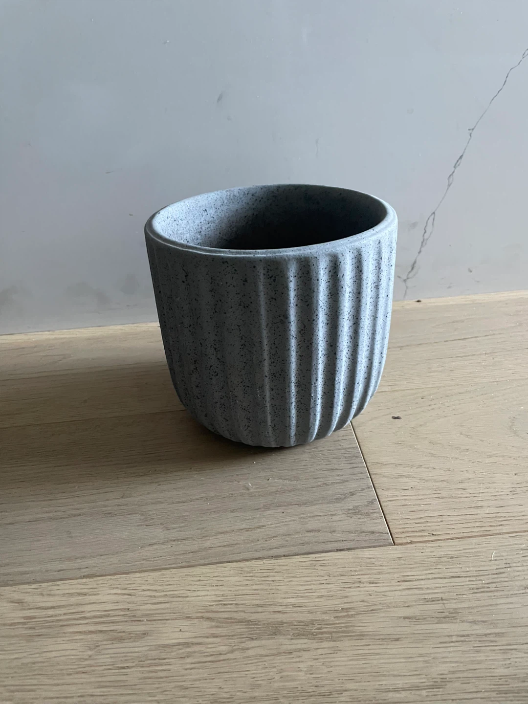 Grey Fluted Planter Pot