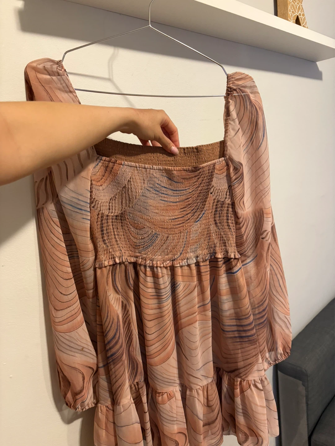 Wilfred  Long Sleeve Smocked Mini Dress - photo 5