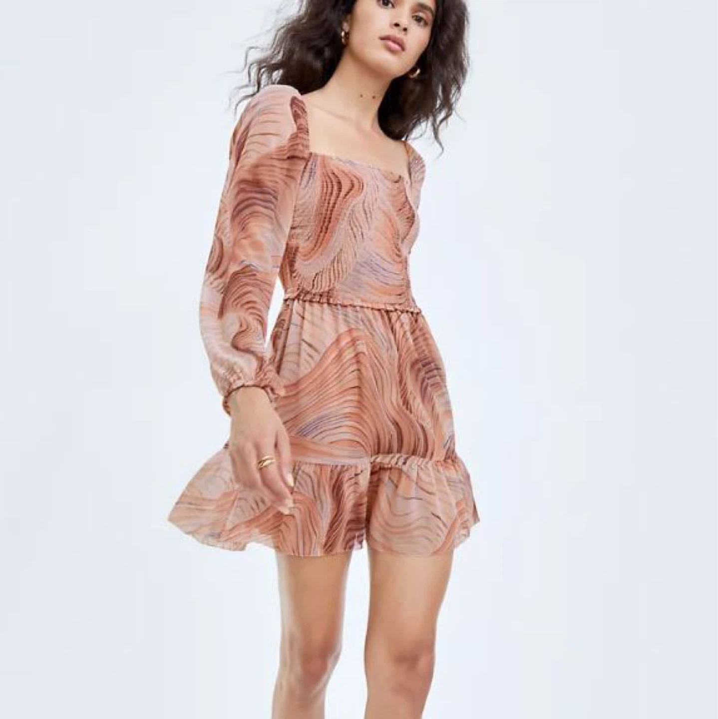 Wilfred  Long Sleeve Smocked Mini Dress - photo 2