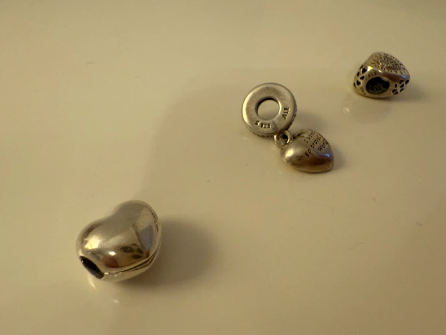 Pandora Sterling Silver Heart Charms