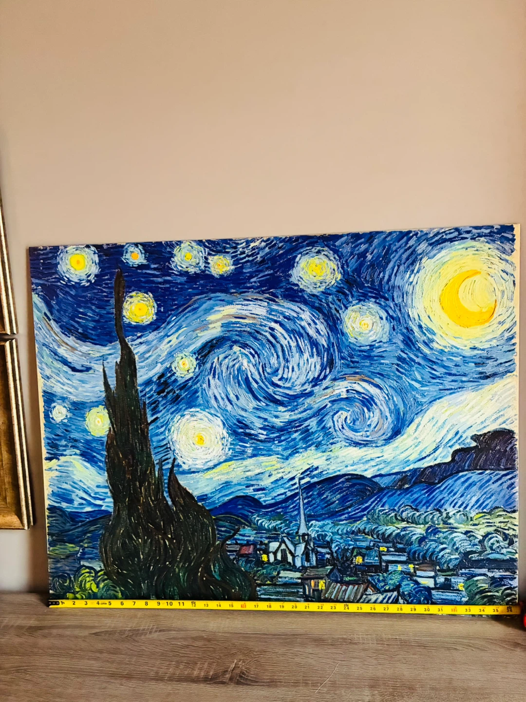 Large 3D printed on Metal substrate  Van Gogh's Starry Night - photo 3