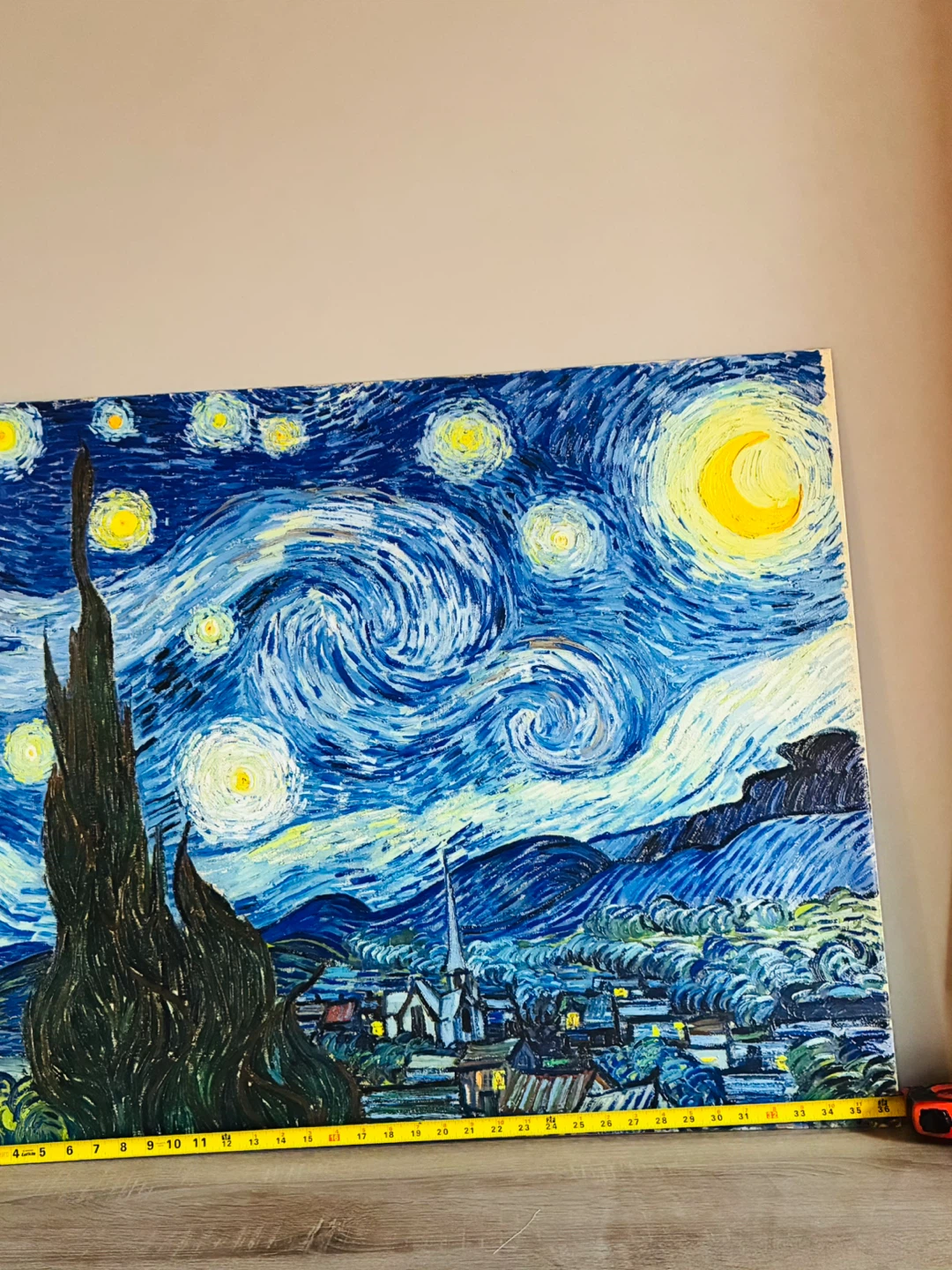 Large 3D printed on Metal substrate  Van Gogh's Starry Night - photo 2