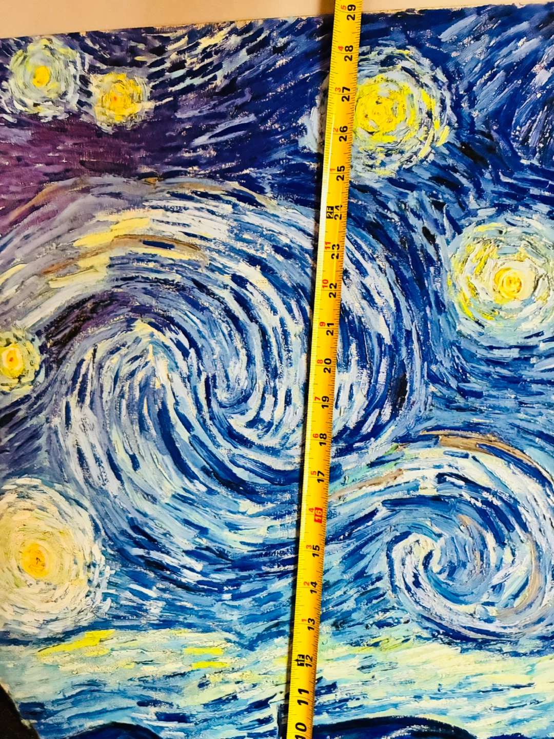 Large 3D printed on Metal substrate  Van Gogh's Starry Night - photo 4