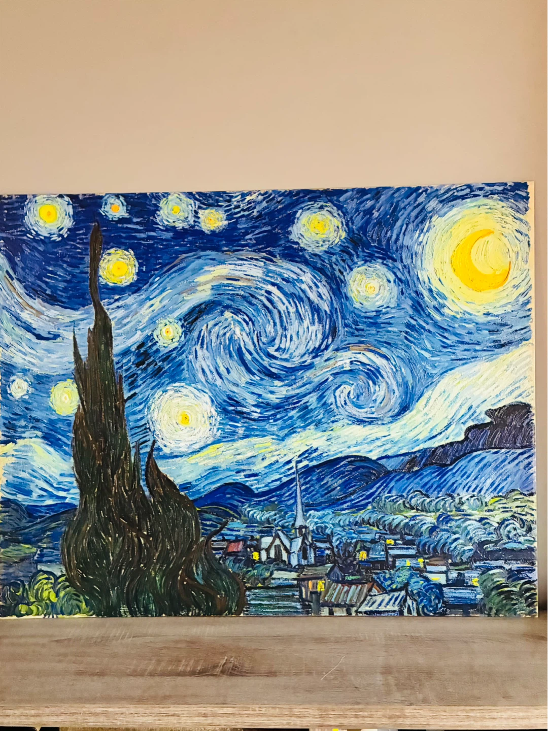 Large 3D printed on Metal substrate  Van Gogh's Starry Night - photo 5