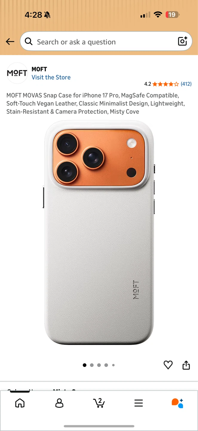 New MOFT MOVAS Snap Case for iPhone 17 Pro - Misty Cove