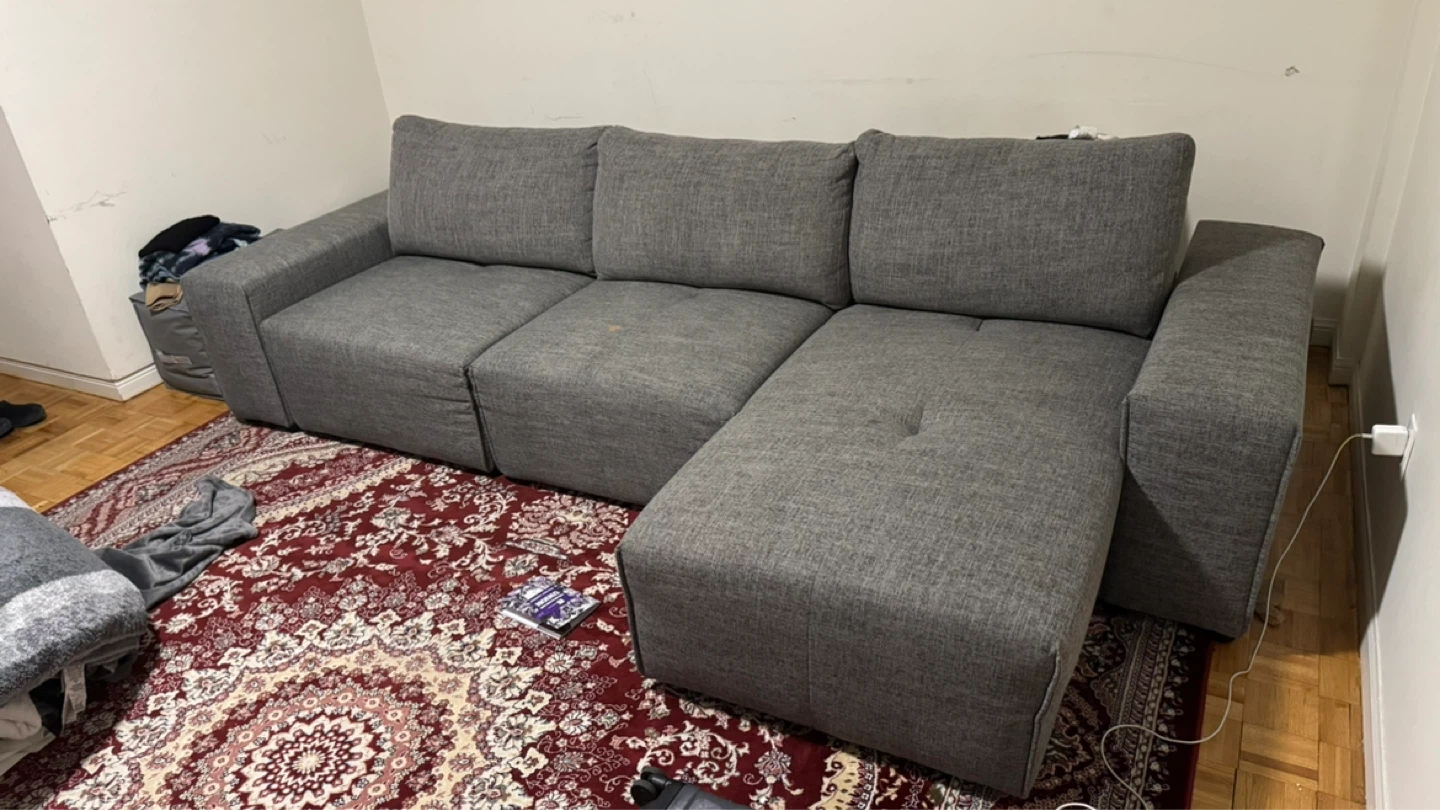 Grey Sectional Sofa - photo 3