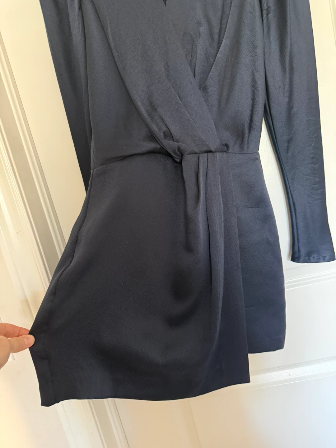 Navy Blue Long Sleeve Romper - photo 3