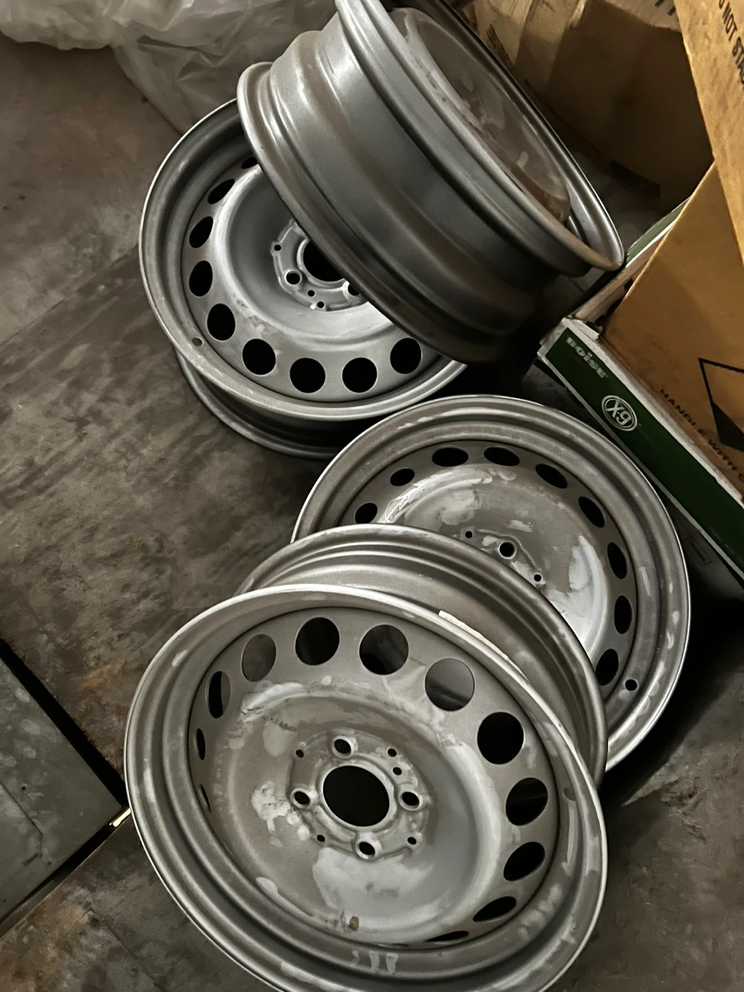 Set of 4 Steel Wheels