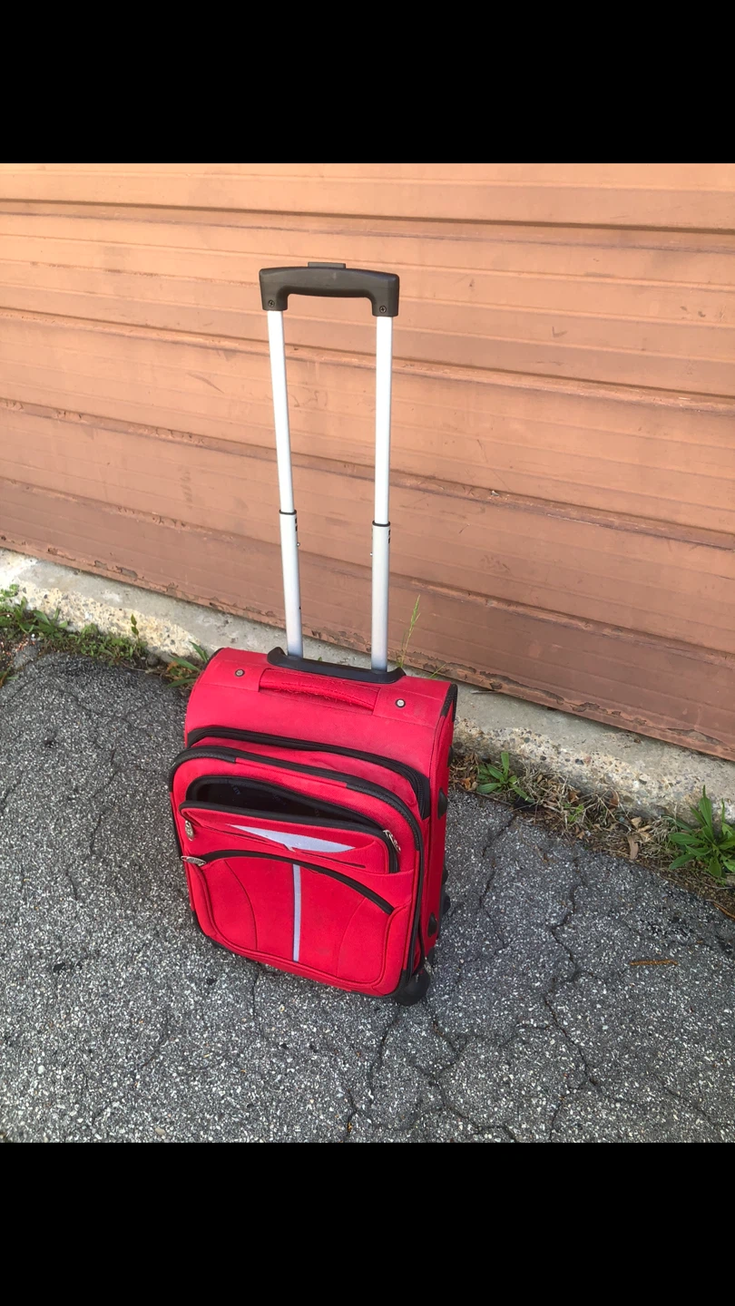Red Rolling Suitcase Carry-On - photo 2