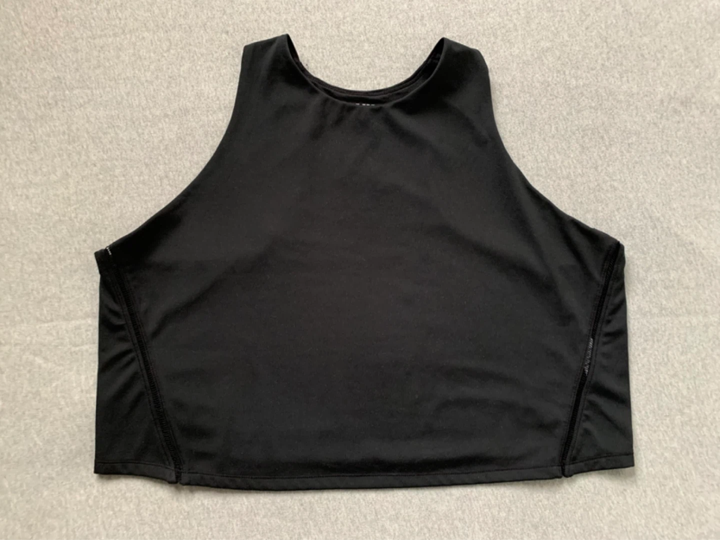 3X Active Black Cropped Tank Top