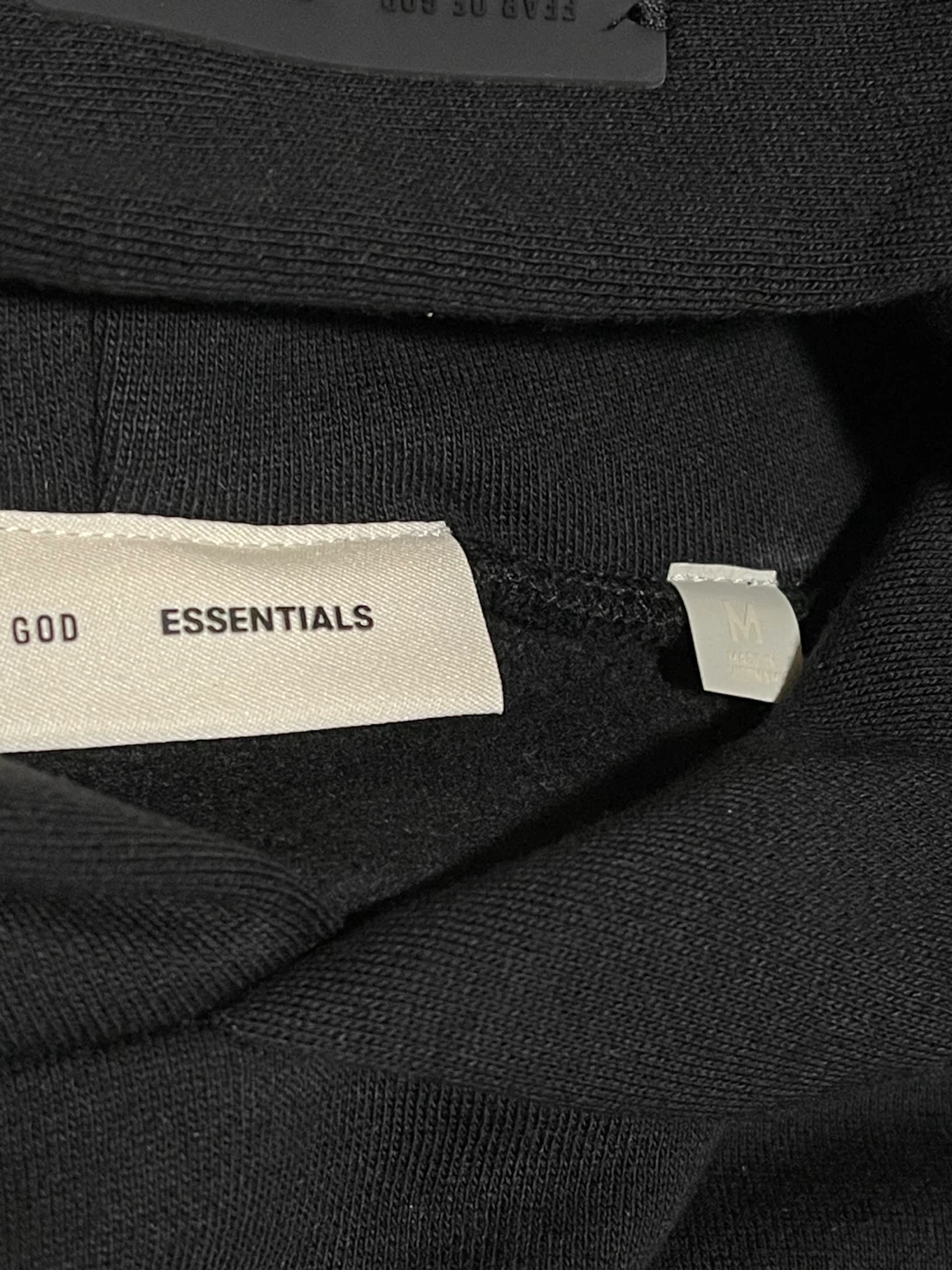 Essentials FOG Jet Black Classic Fit Fleece Hoodie - photo 4