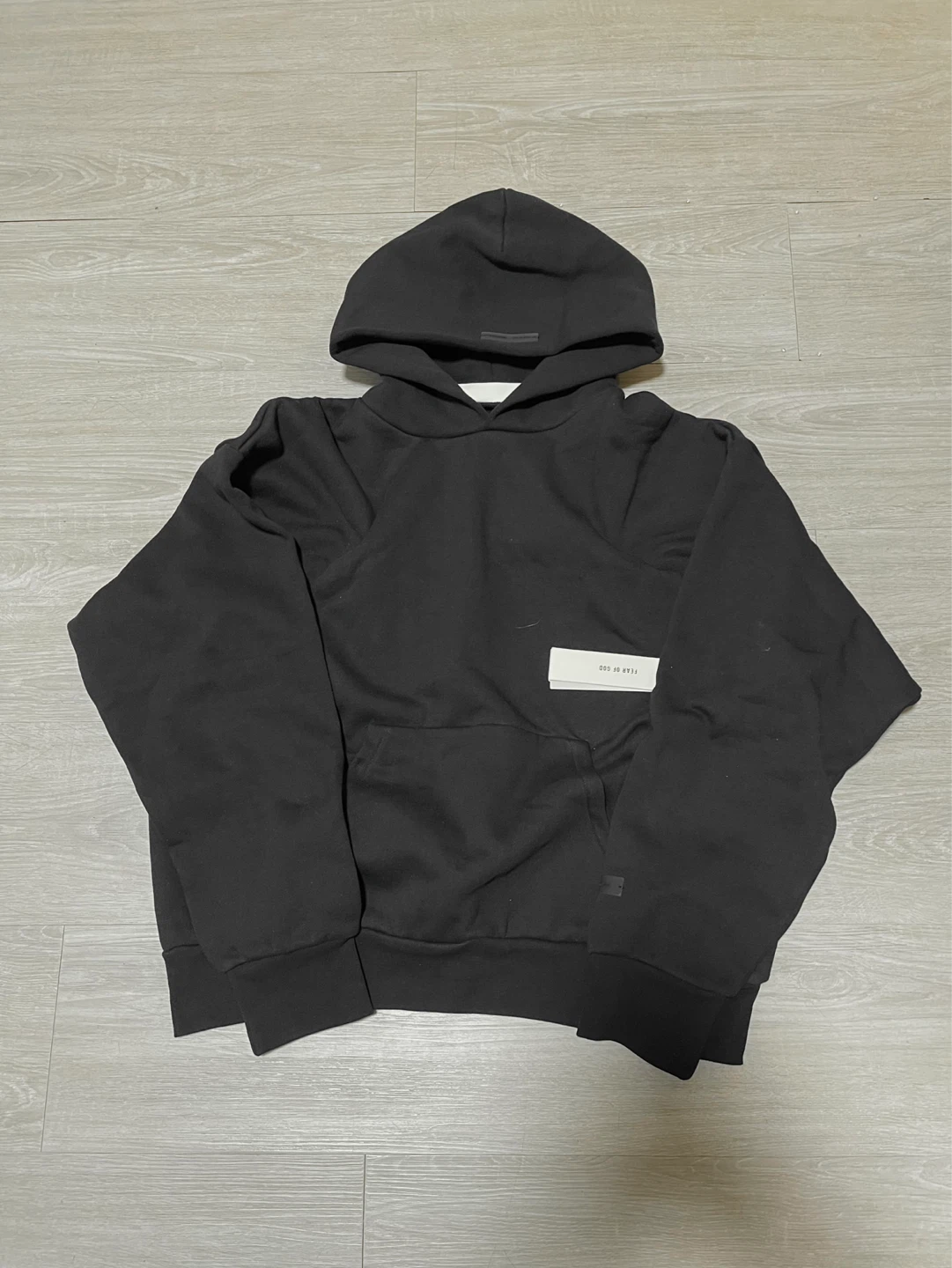 Essentials FOG Jet Black Classic Fit Fleece Hoodie