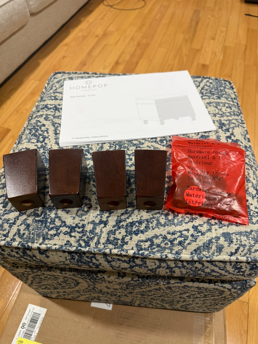 HomePop Square Storage Ottoman - photo 3