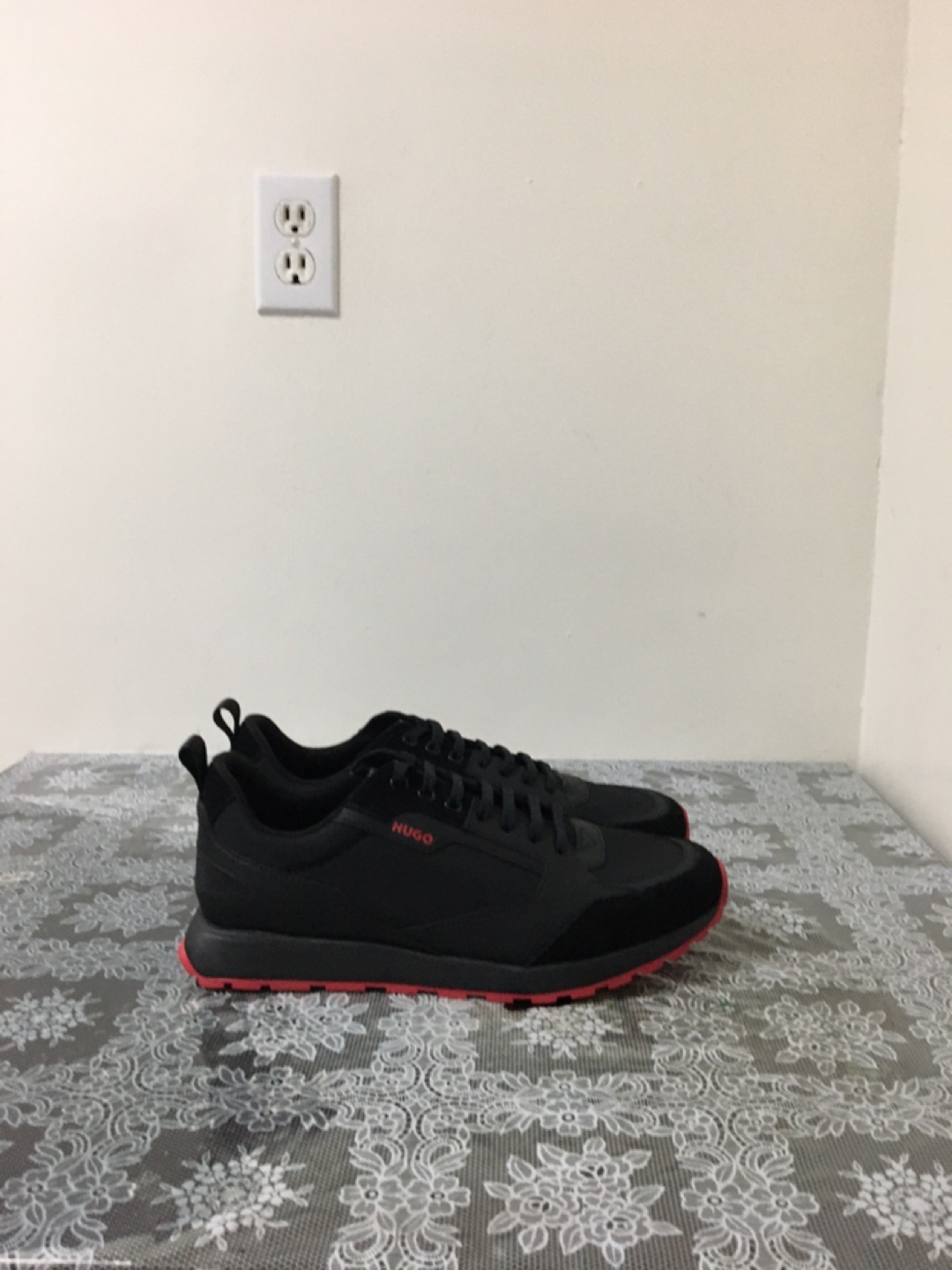 Hugo Boss Black Sneakers with Red Soles - photo 2