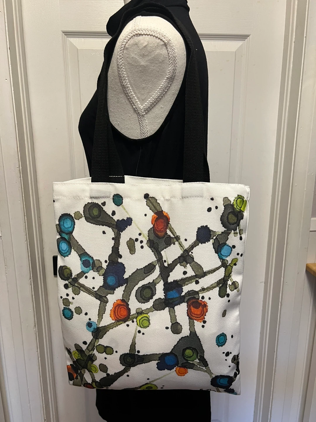 New Canvas Tote Bag with Abstract Print