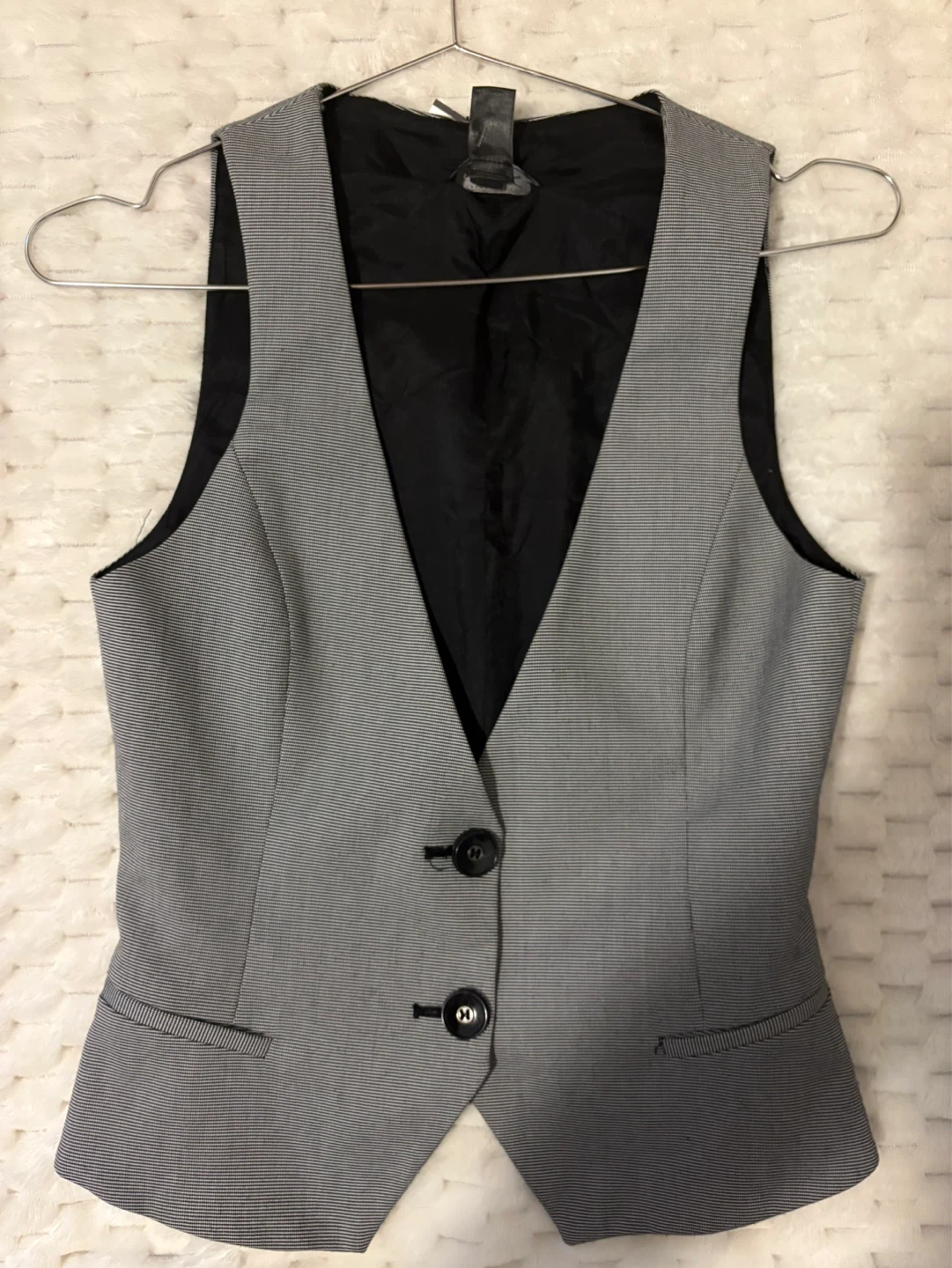 Mango Striped Grey Vest size XS