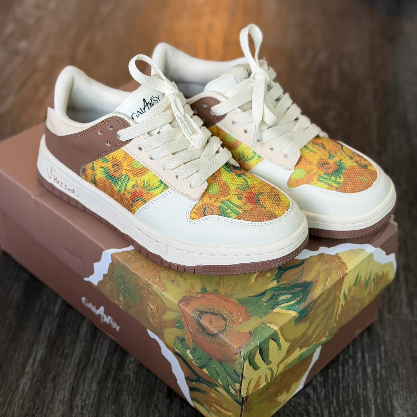 Galartsy Van Gogh Sunflowers inspired sneakers