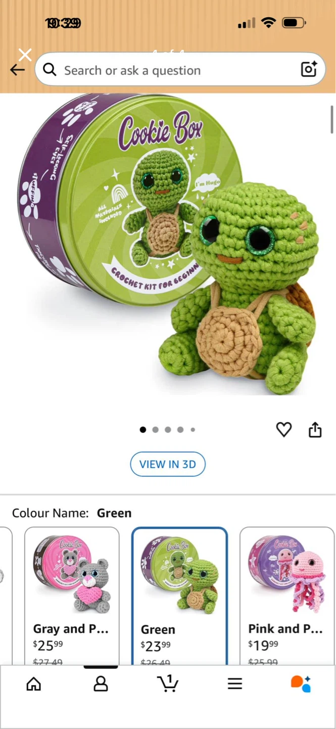 Cookie Box Crochet Kit for Beginners - Green Turtle - photo 4