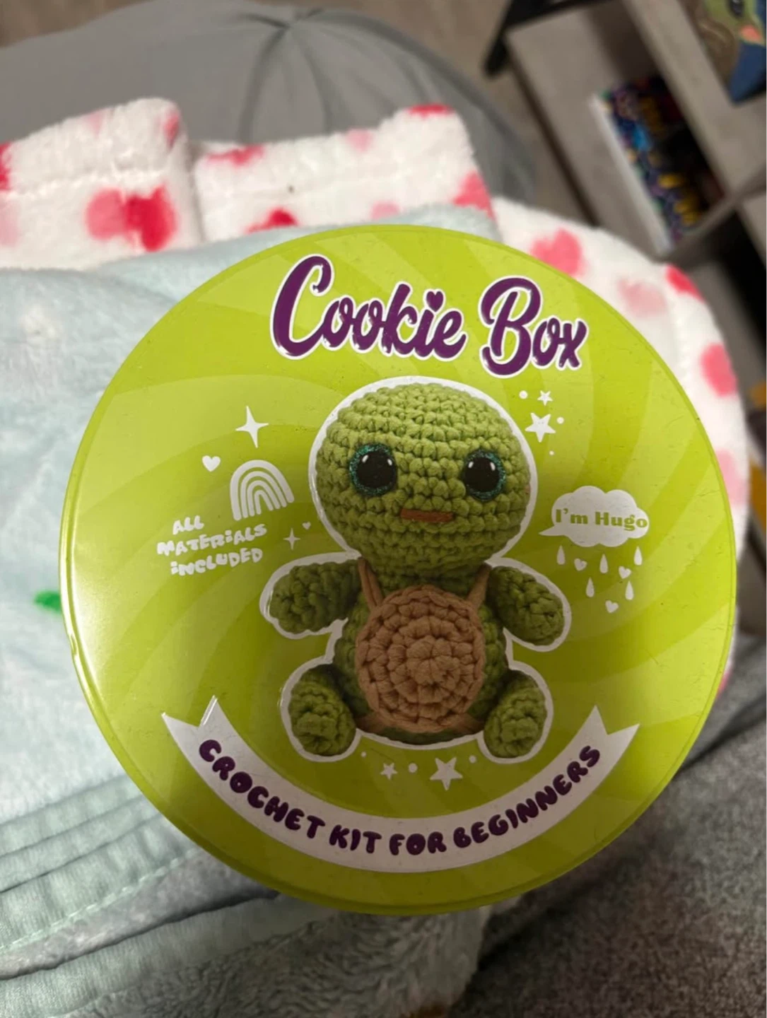 Cookie Box Crochet Kit for Beginners - Green Turtle