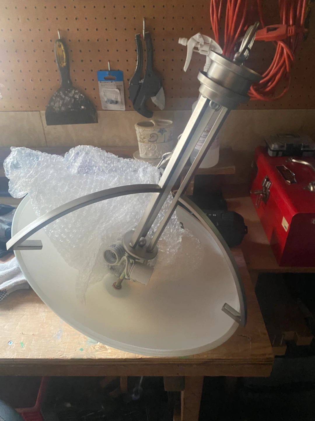 Satin Nickel Pendant Light Fixture - photo 3