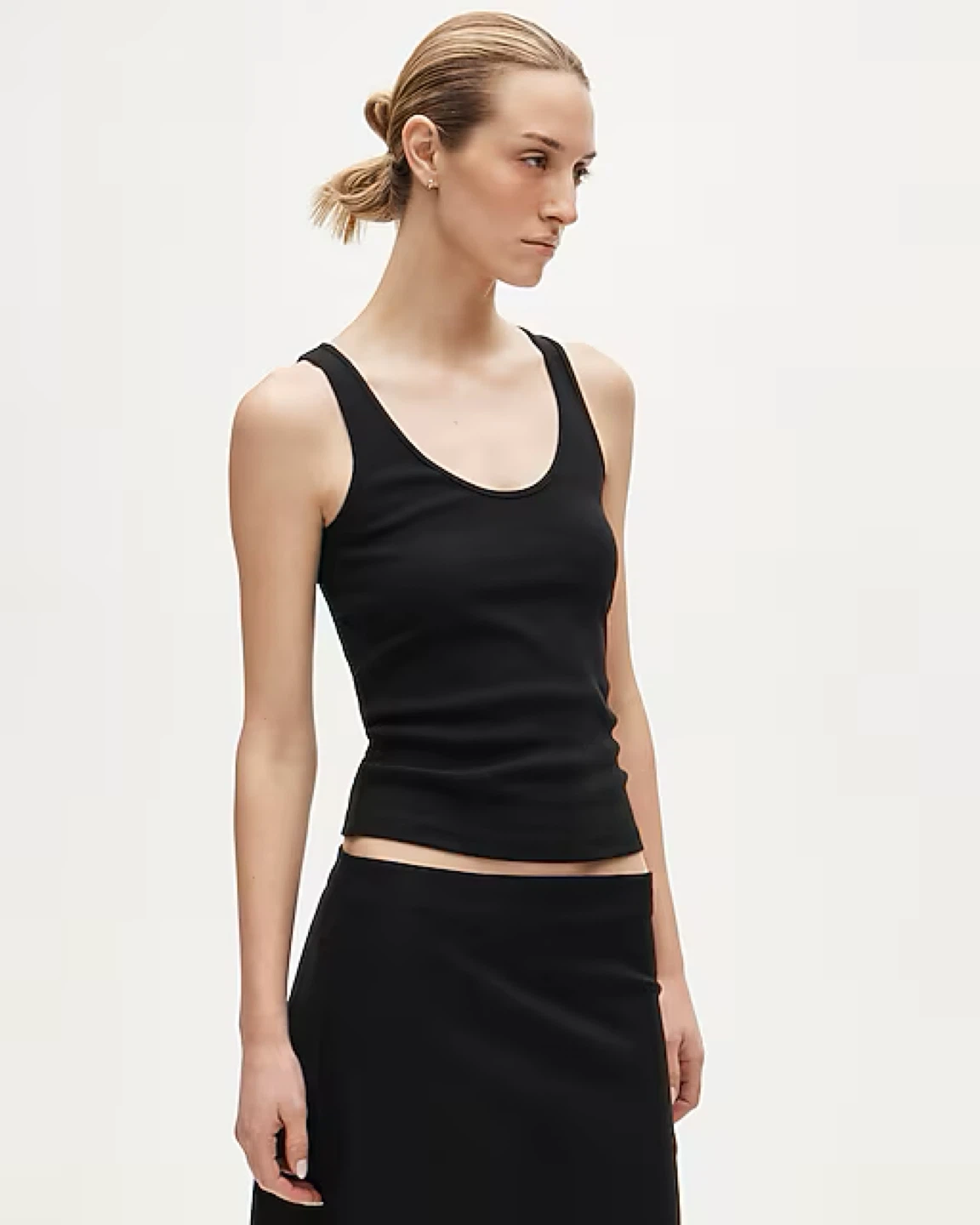 J.Crew Black Ribbed Racerback Tank Top