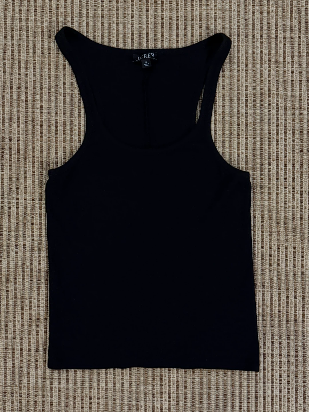 J.Crew Black Ribbed Racerback Tank Top - photo 3